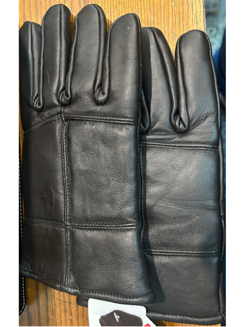 Men's Tamsy Leather Gloves dark brown not marked with size guessing large